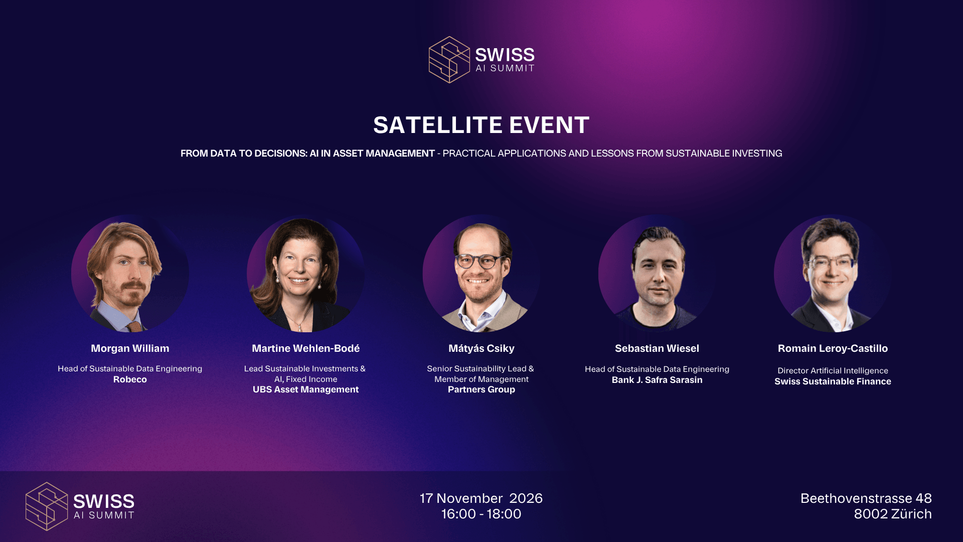 Satellite Event: From Data to Decisions: AI in Asset Management